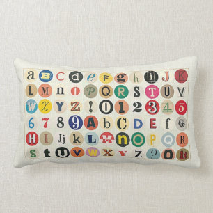 Rectangle Coussin lombaire d'alphabet