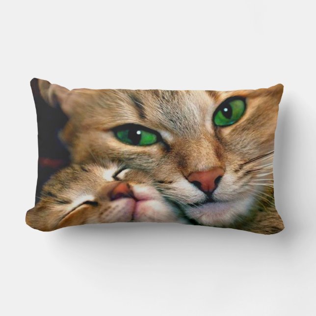 Rectangle Coussin lombaire d'amoureux de les chats (Recto)