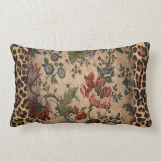 Rectangle Coussin lombaire dans le léopard et le tissu