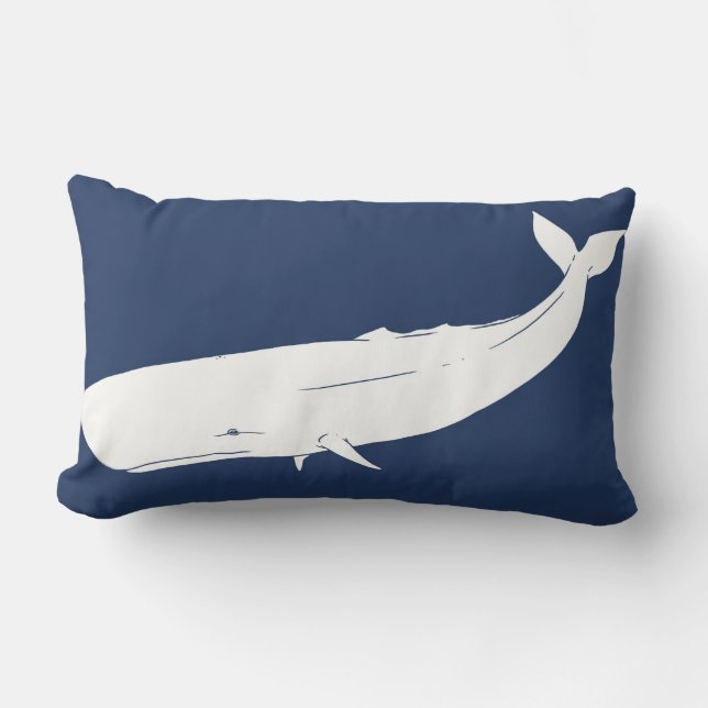 Rectangle Coussin lombaire de baleine nautique (Recto)