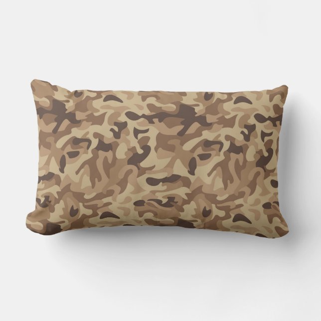 Rectangle Coussin lombaire de Camo de désert (Recto)