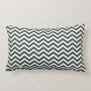 Rectangle Coussin lombaire de Chevron de charbon de bois