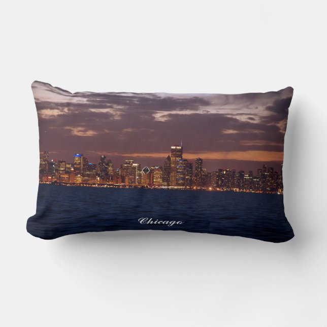 Rectangle Coussin lombaire de Chicago Skyline (Recto)