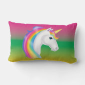Rectangle Coussin lombaire de filles de licorne magnifique (Verso)