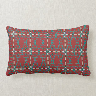 Rectangle Coussin lombaire de jet de coton de symétrie de