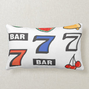 Rectangle Coussin lombaire de machine à sous de pièce de jeu