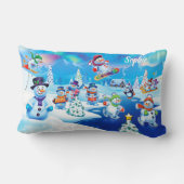 Rectangle Coussin lombaire de Noël pour enfants ou coussin (Verso)