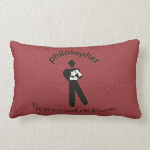Rectangle Coussin lombaire de philosophe vintage