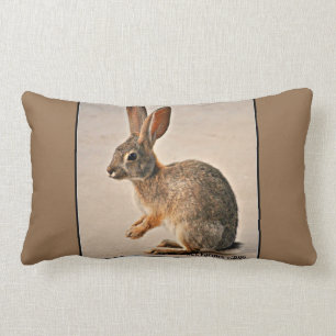 Rectangle Coussin lombaire de prière d'accent de lapin de