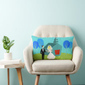 Rectangle Coussin lombaire de rétros couples de mariage (Chaise)
