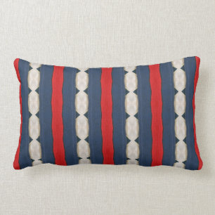 Rectangle Coussin lombaire de rouge, blanc et bleu