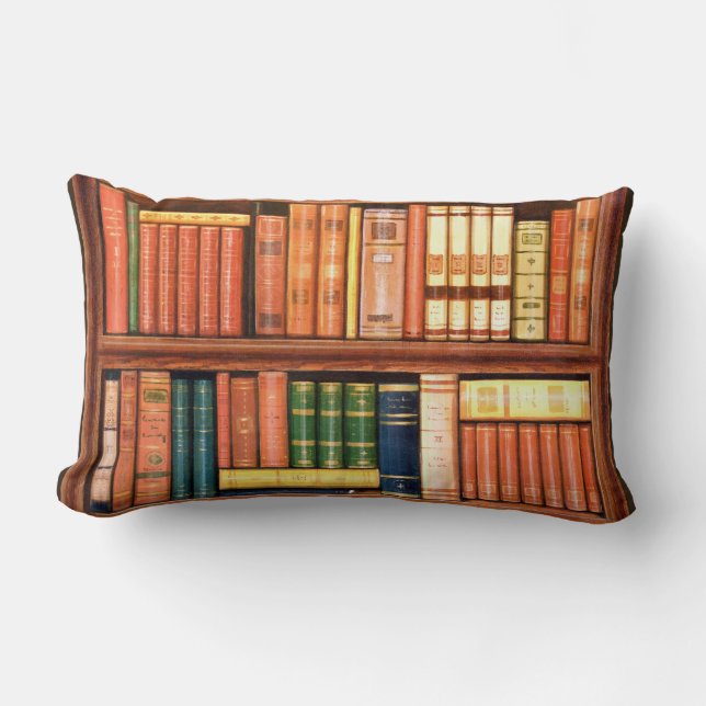 Rectangle Coussin lombaire d'étagère antique de bibliothèque (Recto)