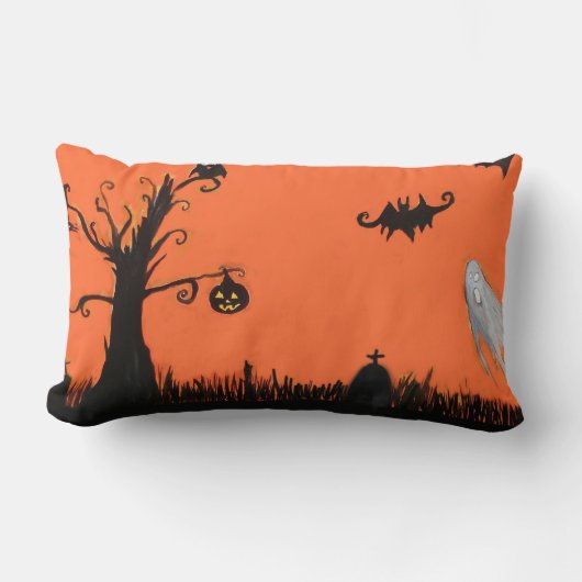 Rectangle Coussin lombaire d'illustration de Halloween (Recto)