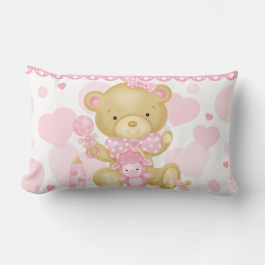 Rectangle Coussin lombaire d'ours de bébé (Recto)