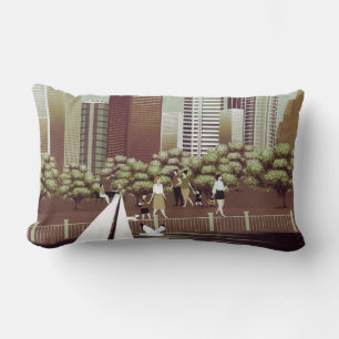 Rectangle Coussin lombaire du paysage urbain