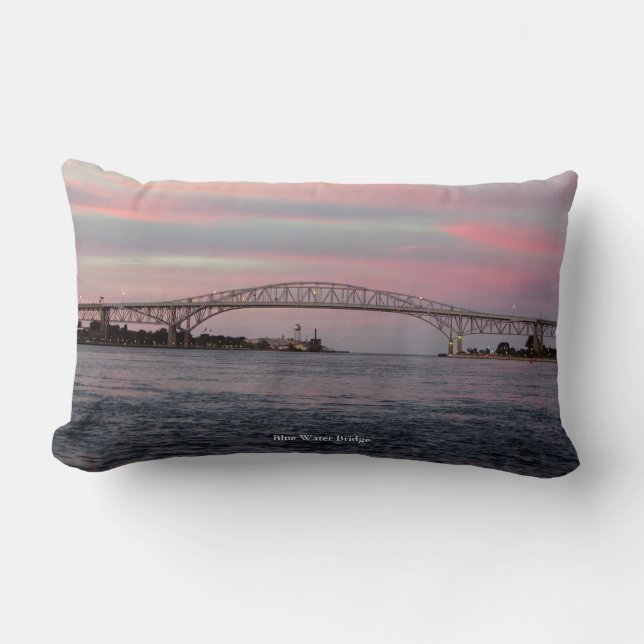 Rectangle Coussin lombaire du pont Blue Water (Recto)