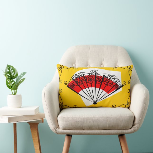 Rectangle Coussin lombaire du ventilateur espagnol (Chaise)