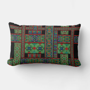 Rectangle Coussin Lombaire en Verre Cathédrale Emeraude Crép