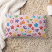 Rectangle « Coussin lombaire étoile en bonbons colorés » (Couverture)