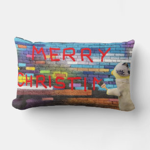 Rectangle Coussin lombaire Graffiti de Noël