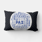 Rectangle Coussin lombaire/paix bleus/noir dans les (Verso)