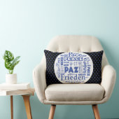 Rectangle Coussin lombaire/paix bleus/noir dans les (Chaise)