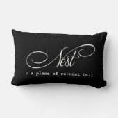 Rectangle Coussin lombaire personnalisable de nid (Verso)