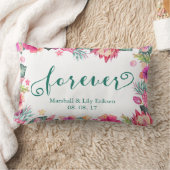 Rectangle Coussin lombaire personnalisé de mariage floral (Couverture)
