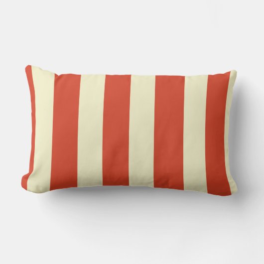 Rectangle Coussin lombaire rayé de rétro chapiteau (Recto)
