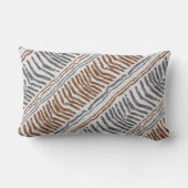 Rectangle Coussin lombaire rayé tribal bohème (Verso)