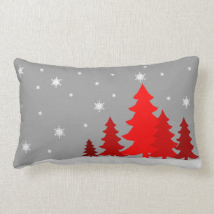 Rectangle Coussin lombaire rouge de Christmastree