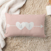 Rectangle Coussin Lumbar à deux coeurs (Couverture)