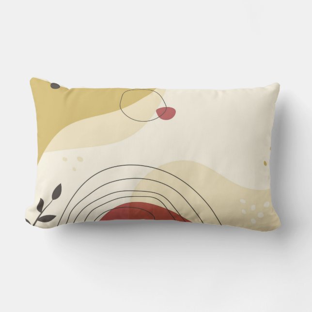 Rectangle Coussin Lumbar Abstrait (Recto)