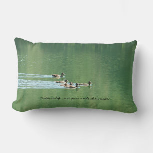 Rectangle Coussin (lumbar) avec lac vert