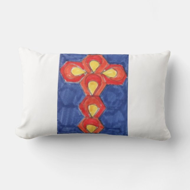 Rectangle Coussin Lumbar Cross Motif (Recto)