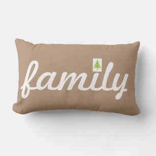 Rectangle Coussin Lumbar de l'arbre généalogique blanc off