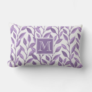 Rectangle Coussin Lumbar Feuille clair violet