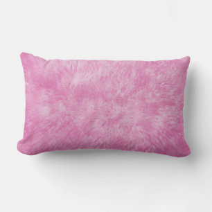 Rectangle Coussin Lumbar Fur Rose