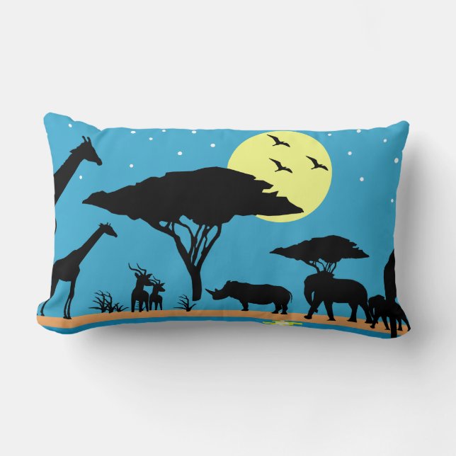 Rectangle Coussin Lumbar hors d'Afrique (Recto)