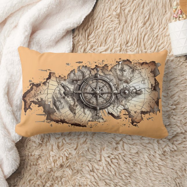 Rectangle coussin Lumbar "Old World Explorer" (Couverture)