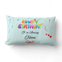 Coussin Lumbar personnalisé - Cadeau d'anniversair