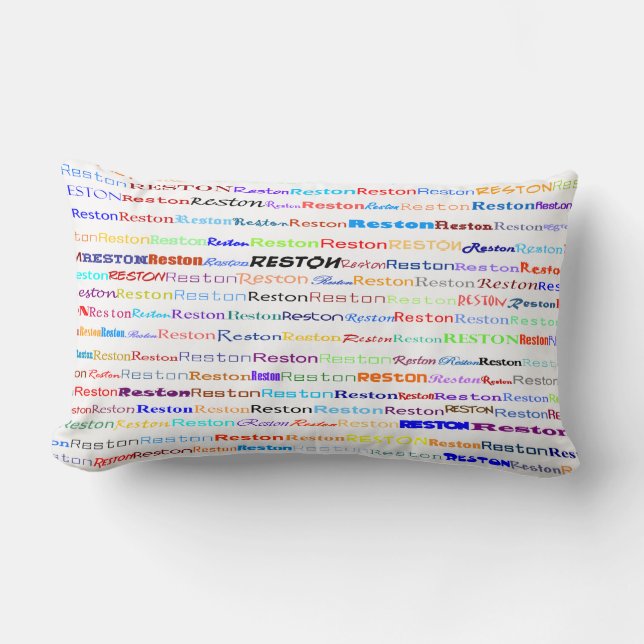 Rectangle Coussin Lumbar Reston Text Design II (Recto)