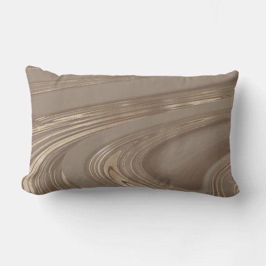 Rectangle Coussin Lumbar réversible en bronze or (Recto)