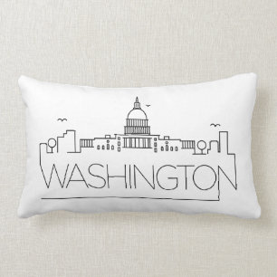 Rectangle Coussin Lumbar Skyline de Washington