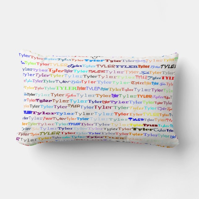 Rectangle Coussin Lumbar Tyler Text Design II (Recto)