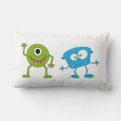 Rectangle Coussin Lumber - Un Monstre Bleu et Un Vert (Verso)