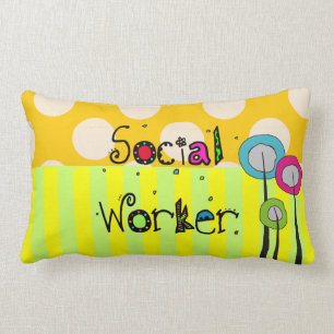 Rectangle Coussin lunatique d'assistant social