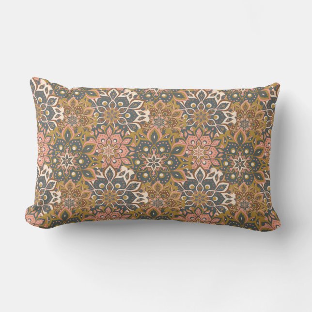 Rectangle Coussin Mandala Motif Lumbar (Recto)