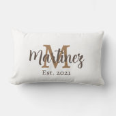 Rectangle Coussin Mariage de nom de famille personnalisé (Recto)