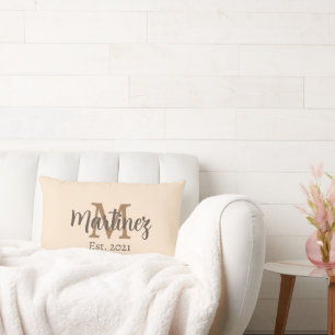 Rectangle Coussin Mariage de nom de famille personnalisé